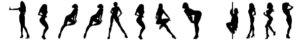 Darrians Sexy Silhouettes font preview